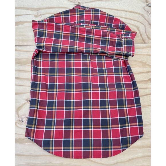 Ralph Lauren Denim Supply Long Sleeve Button Shirt Men's Cotton Plaid Red Sz. M - Picture 9 of 9